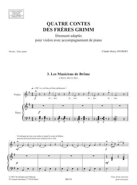 Quatre contes des frères Grimm 3. Les Musiciens de Brême